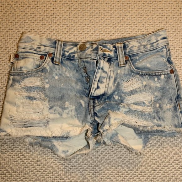 Taula Blue and White Jean Shorts - Picture 3 of 4
